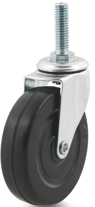 Dh Casters C-L30T2RS Swivel Caster, 3 in Dia Wheel, 13/16 in W Wheel, Rubber Wheel, 110 lb