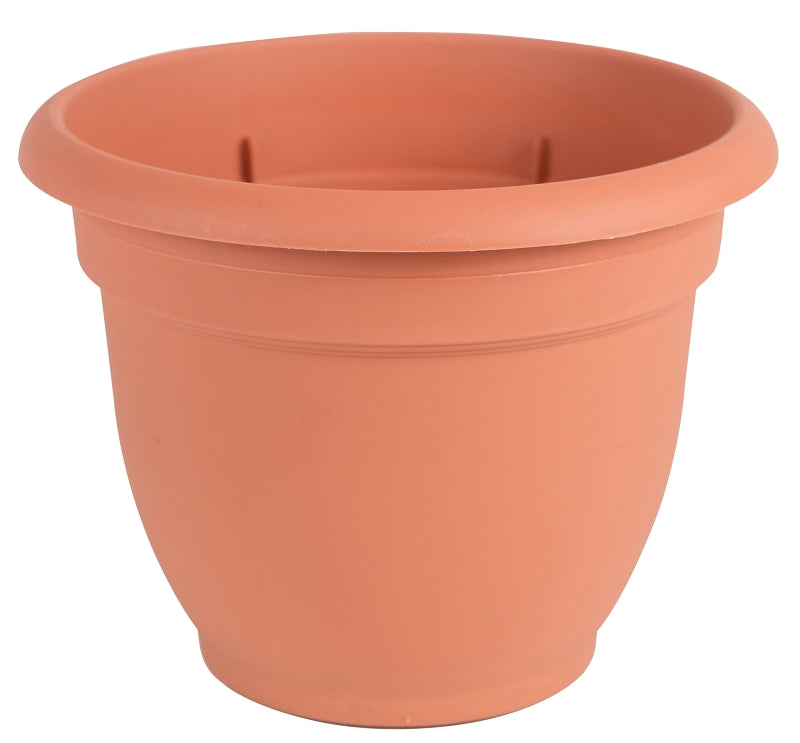 Bloem 20-56112 Self-Watering Planter, 12 in Dia, 13 in W, Round, Plastic, Terra Cotta