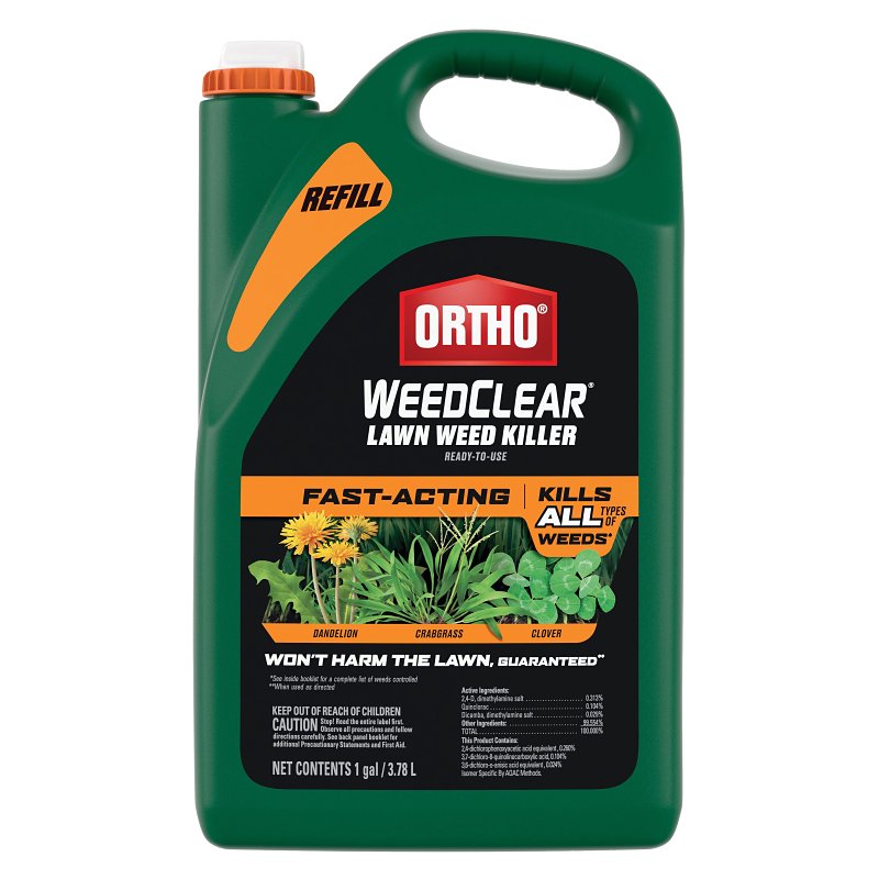 Ortho WeedClear 4659605 Lawn Weed Killer Refill, Liquid, Spray Application, 1.33 gal