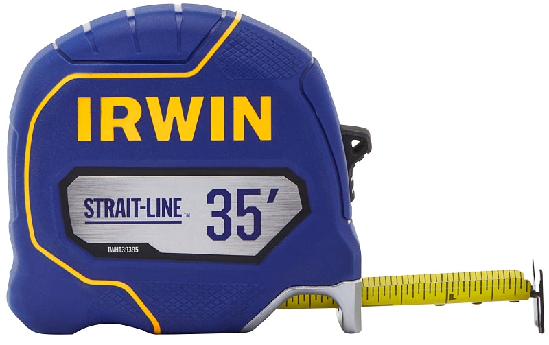 IRWIN STRAIT-LINE IWHT39395S Tape Measure, 35 ft L Blade, 1-1/4 in W Blade