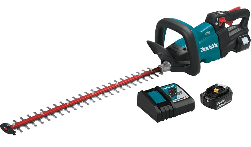 Makita XHU07T Cordless Hedge Trimmer Kit, 5 Ah, 18 V Battery, Lithium-Ion Battery, 0.375 in Cutting Capacity, Teal