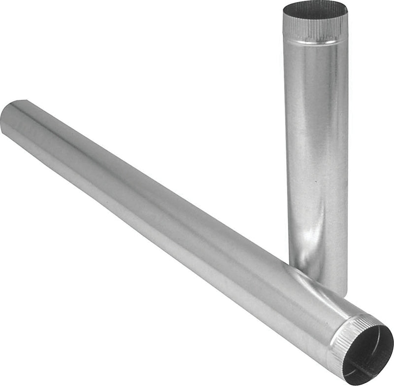 Imperial GV0360-A Round Pipe, 4 in Dia, 30 in L, 30 Gauge, Galvanized Steel