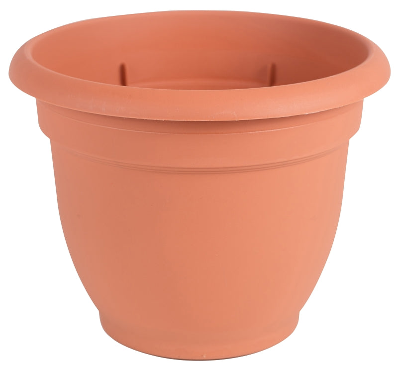 Bloem 20-56108 Self-Watering Planter, 8 in Dia, 8-3/4 in W, Round, Plastic, Terra Cotta