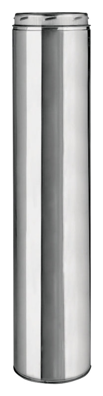 Selkirk 208012U Chimney Pipe, 10 in OD, 12 in L, Stainless Steel