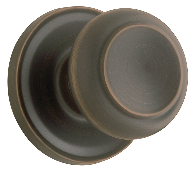 Weiser Troy Series 9GA1010-007 Passage Door Knob, 2-1/16 in Dia Knob, Venetian Bronze