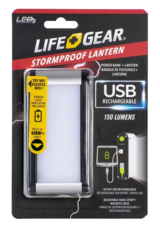 Life+Gear 41-3781 Rechargeable Power Bank and Lantern, 2600 mAh, 150 Lumens, 4 hr Max Runtime, Assorted