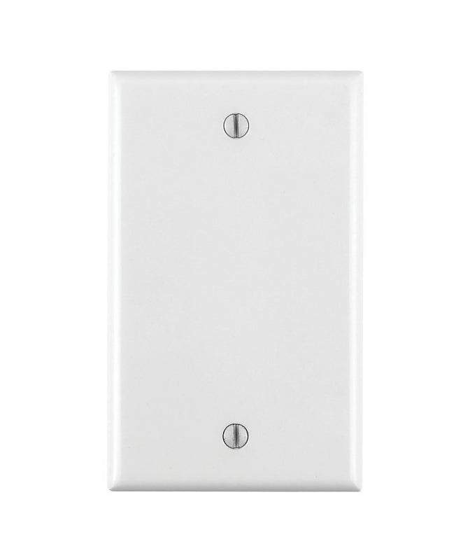 Leviton 001-88014-000 Wallplate, 4-1/2 in L, 2-3/4 in W, 0.22 in Thick, 1 -Gang, Thermoset Plastic, White, Smooth