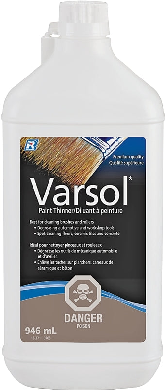 Recochem Varsol 13-371 Paint Thinner, Liquid, Hydrocarbon, Clear, 946 mL, Pack