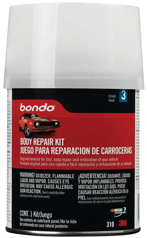 Bondo 310 Body Repair Kit Can, Liquid, Pungent Styrene, Slight Ester