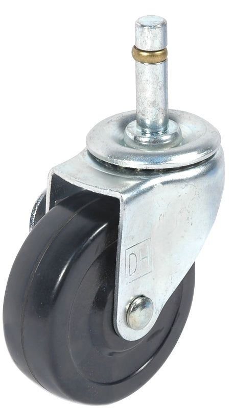 Dh Casters C-L30GRRS Swivel Caster, 3 in Dia Wheel, 13/16 in W Wheel, Rubber Wheel, 110 lb