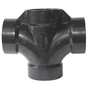 IPEX 027097 Sanitary Pipe Tee, 1-1/2 in, Hub, ABS, SCH 40 Schedule