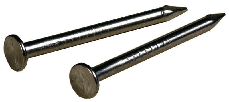 Hillman 122549 Wire Nail, 7/8 in L, Steel, Bright, Flat Head, Smooth Shank, 2 oz