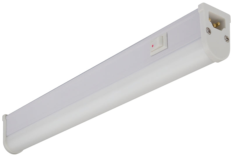 Liteline LEDBAR9-30K Fluorobar Light, 120 V, LED Lamp, 260 Lumens, 3000 K Color Temp, Aluminum Fixture, White Fixture