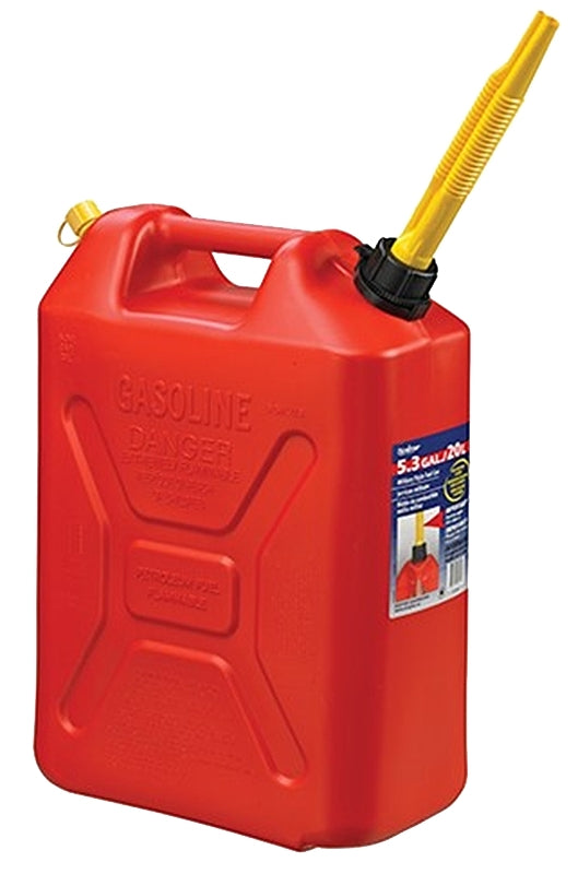 Scepter 3609 Military Style Gas Can, 20 L Capacity, Polyethylene, Red