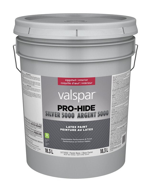 Pro-Hide Silver 5000 029.1072002.008 Interior Paint, Eggshell, Pastel, 5 gal, 37 sq-m Coverage Area