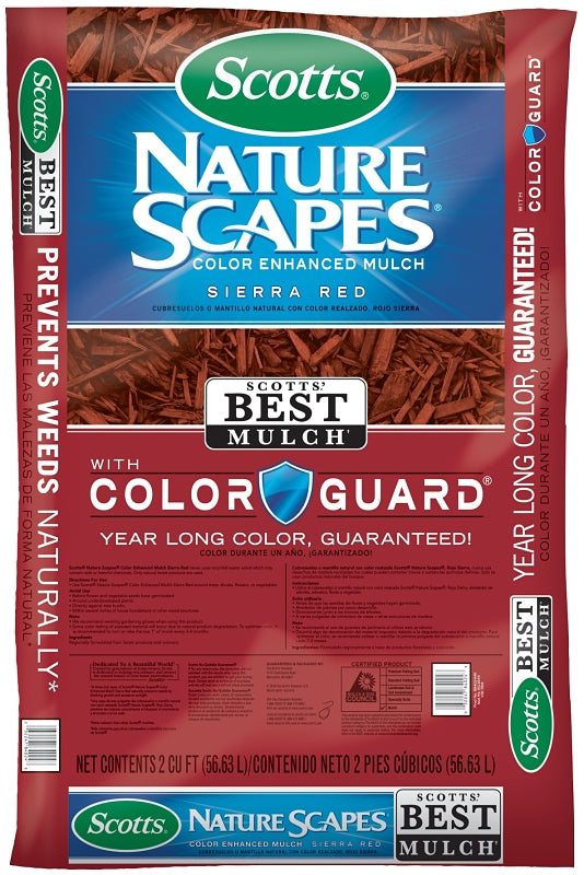 Scotts 88402440 Mulch, Solid, Earthy, Red, 2 cu-ft Bag