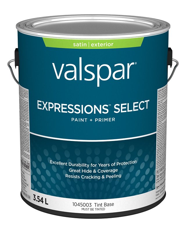 Expressions Select 029.1045003.007 Exterior Latex Paint and Primer, Acrylic, Satin, Tint Base, 1 gal