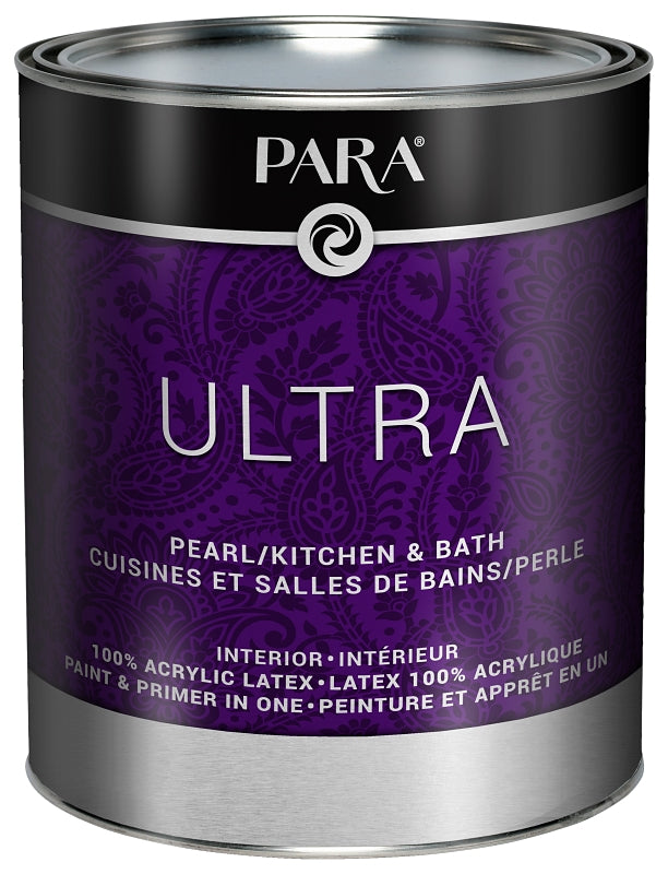 Para 8214-14 Kitchen and Bath Paint, Pearl, White Tint, 1 qt, Latex, Solvent, Water