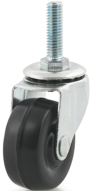 Dh Casters C-L20T1RS Swivel Caster, 2 in Dia Wheel, 13/16 in W Wheel, Rubber Wheel, 77 lb