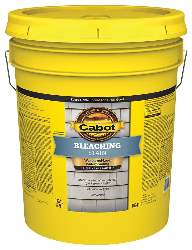 Cabot 140.0010241.008 Bleaching Stain, Natural Gray, 5 gal, Pail