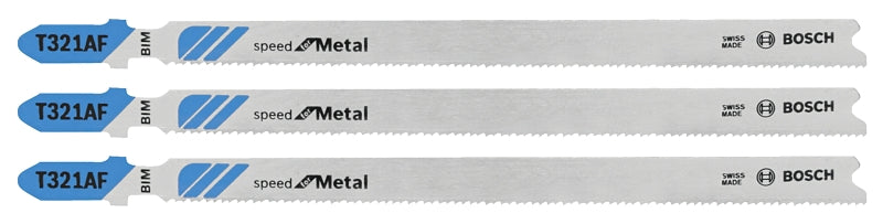 Bosch T321AF3 Jig Saw Blade, 0.3 in W, 5-1/4 in L, 21 TPI