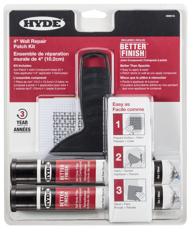 Hyde 9915 Wall Repair Patch Kit