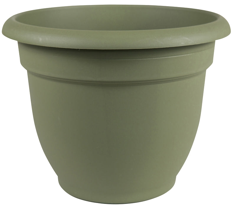 Bloem 20-56416 Self-Watering Planter, 16 in Dia, 17-3/4 in W, Round, Plastic, Living Green