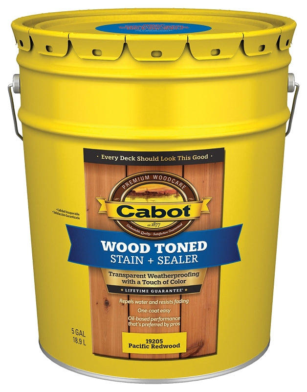 Cabot 19200 Series 140.0019205.008 Deck and Siding Stain, Pacific Redwood, Liquid, 5 gal, Can