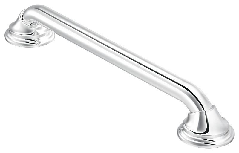 Moen Home Care Series LR8716D3CH Designer Grab Bar, 16 in L Bar, 250 lb, Stainless Steel, Chrome, Screw Mounting