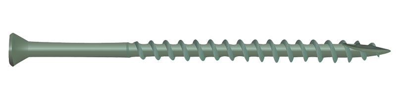 Camo 0346100 Deck Screw, #7 Thread, 1-5/8 in L, Trim Head, Star Drive, Type 17 Slash Point, Carbon Steel, ProTech-Coated