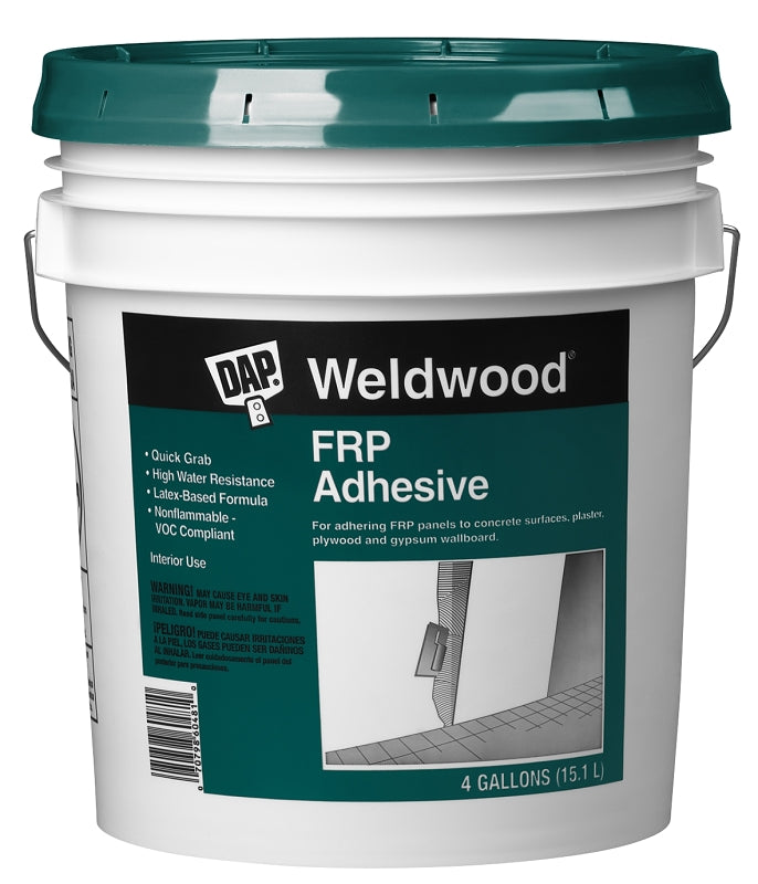 Weldwood 60481 FRP Adhesive, White, 4 gal