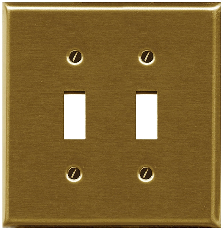 2-163TTBR BRASS WALLPLATE 2-GA