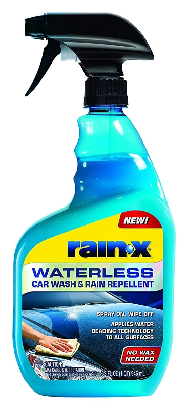 Rain-X 620100W Waterless Car Wash and Rain Repellent, 32 fl-oz Spray Bottle, Liquid, New Car