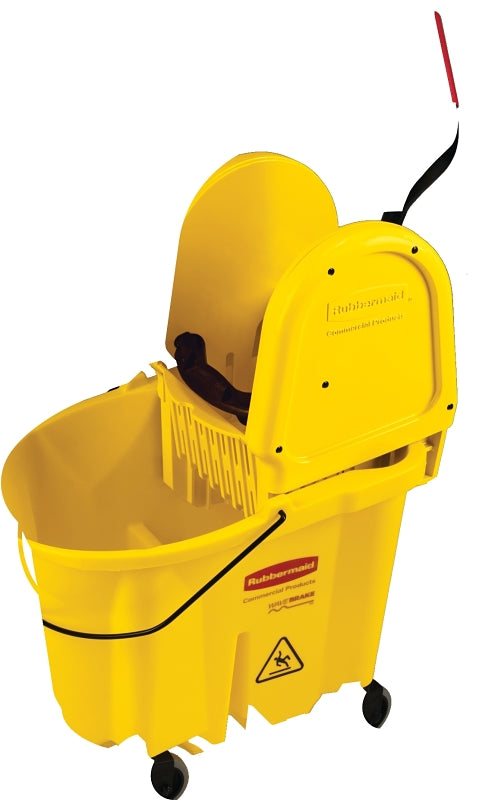 Rubbermaid FG757788YEL Mop Bucket and Wringer Combo, 35 qt Capacity, Rectangular, Polypropylene Bucket/Pail