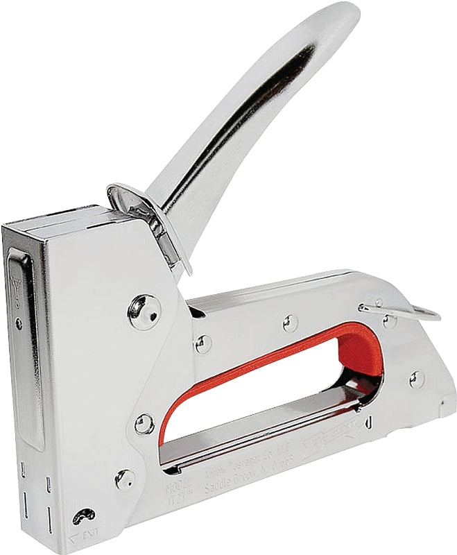 Arrow JT27 Staple Gun, JT21 Staple, 3/8 in W Crown, 1/4 to 3/8 in L Leg, Steel Staple