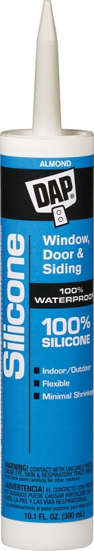 DAP 08649 Window and Door Sealant, Almond, -40 to 400 deg F, 10.1 fl-oz Cartridge