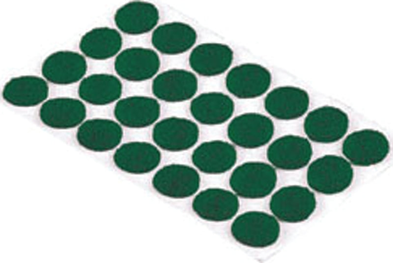 Shepherd Hardware 9421 Furniture Pad, Felt Cloth, Green, 3/8 in Dia, Round