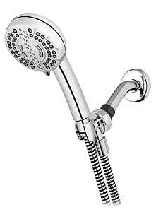 Waterpik PowerPulse Series XPC-763E Handheld Shower Head, 1.8 gpm, 7-Spray Function, Chrome, 60 in L Hose