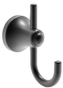 Moen Laia BH5303BL Robe Hook, 2-Hook, Zinc, Matte, Wall Mounting