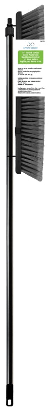 Simple Spaces 92010 Push Broom, 3-1/4 in L Trim, 56-1/8 in L, Threaded, Metal Handle