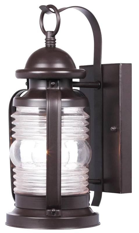 Westinghouse Weatherby Series 6230100 Wall Lantern, 120 V, Incandescent Lamp, Steel Fixture, Weathered Bronze Fixture