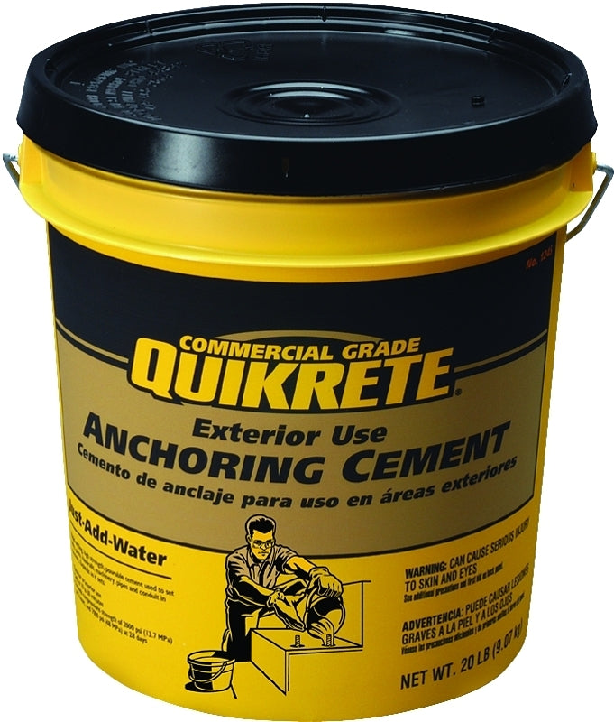 Quikrete 1245-20 Anchoring Cement, Granular, Brown/Gray, 20 lb Pail