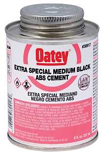 Oatey 30917 Solvent Cement, Opaque Liquid, Black, 8 oz Can