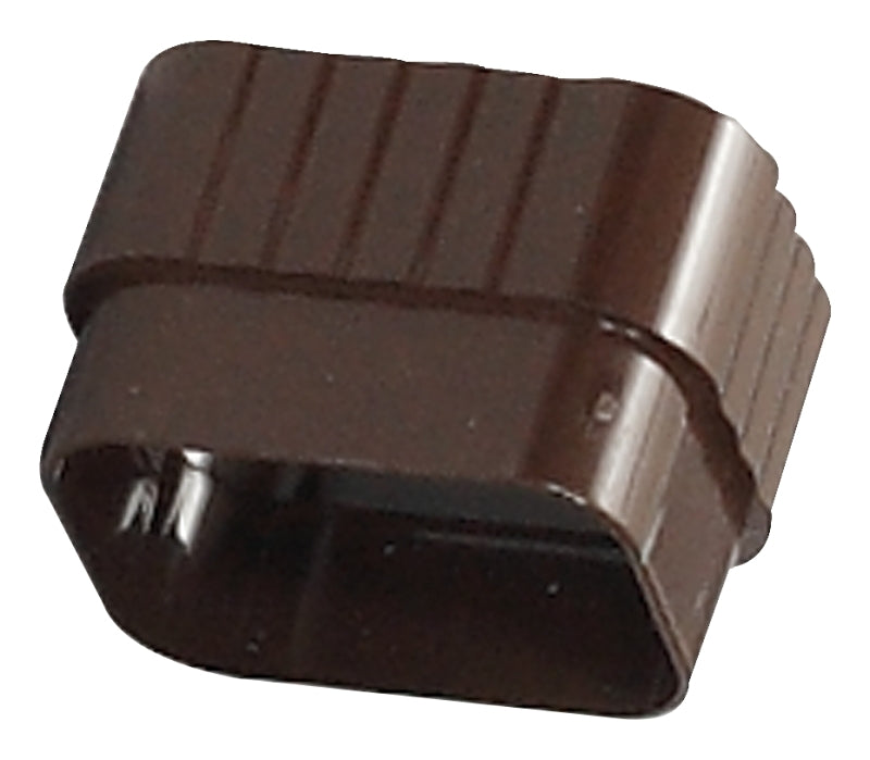 Euramax M1623 Connector, 5 in Gutter, Vinyl, Brown