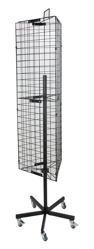 ProSource Display Rack, Three-Sided, Steel, Black