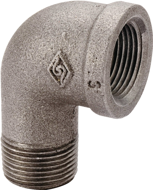 Prosource 6-1-1/2B Street Pipe Elbow, 1-1/2 in, FIP x MIP, 90 deg Angle, Malleable Iron, SCH 40 Schedule