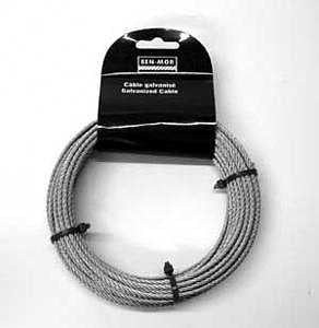 Ben-Mor 81045 Aircraft Cable, 1/4 in Dia, 100 ft L, Carbon Steel, Galvanized