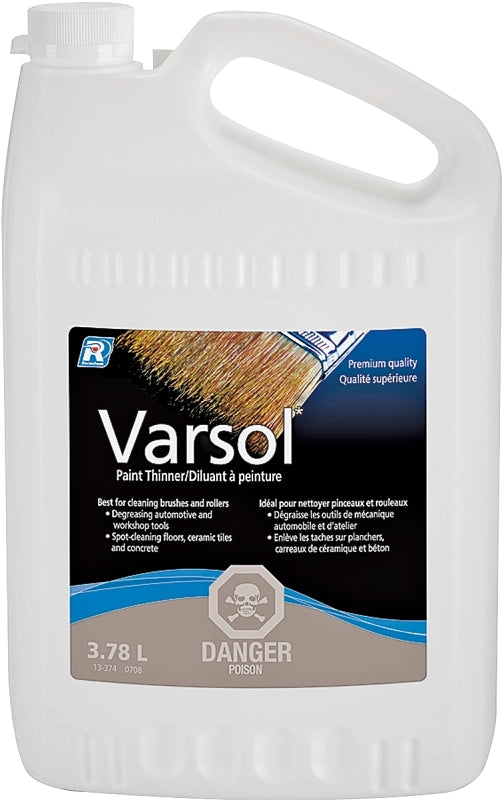 Recochem Varsol 13-374 Paint Thinner, Liquid, Hydrocarbon, Clear, 3.78 L, Pack