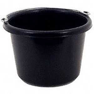 Fortex-Fortiflex N-400-8BX Utility Pail, 8 qt Volume, Fortalloy Rubber Polymer, Black