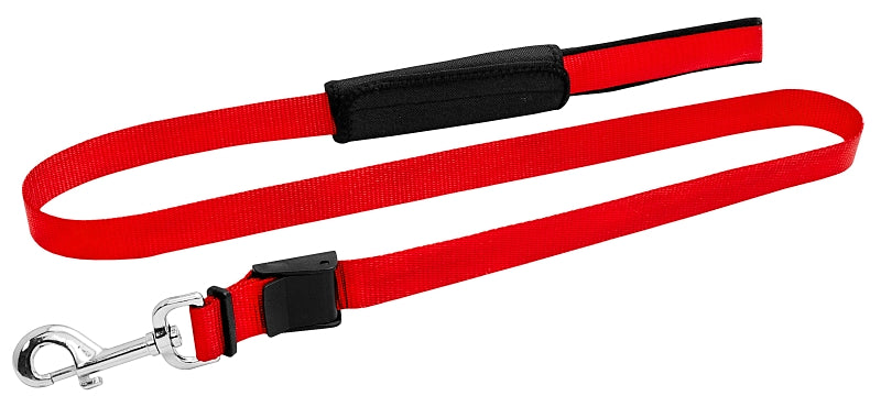 Ruffin'It 80141 Seatbelt Leash, 6 ft L, 1 in W, Assorted, Clip